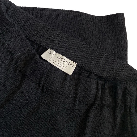 ST. JOHN BASICS / SANTANA KNIT / BLACK PENCIL SKIRT / SZ 8 - Picture 4 of 4